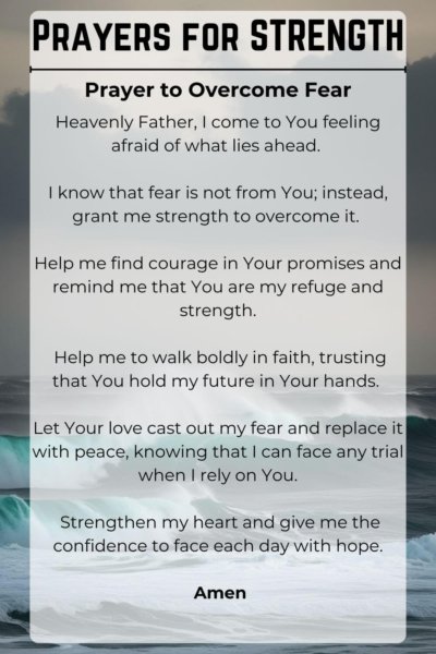 Prayers for Strength, Overcome Fear