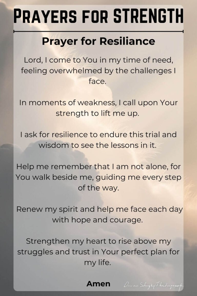 Prayer for Strength and Resilience